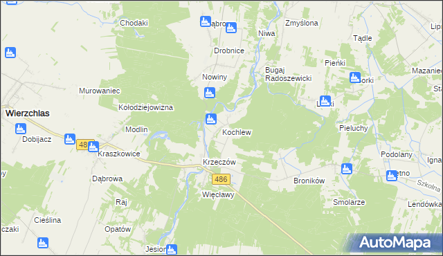 mapa Kochlew, Kochlew na mapie Targeo