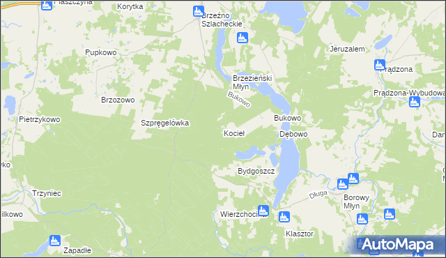 mapa Kocieł, Kocieł na mapie Targeo