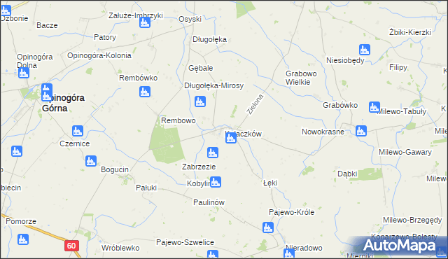 mapa Kołaczków, Kołaczków na mapie Targeo