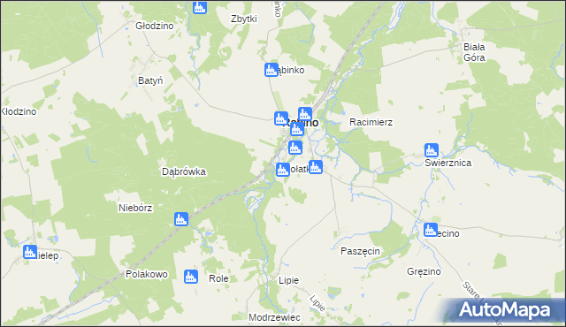 mapa Kołatka gmina Rąbino, Kołatka gmina Rąbino na mapie Targeo