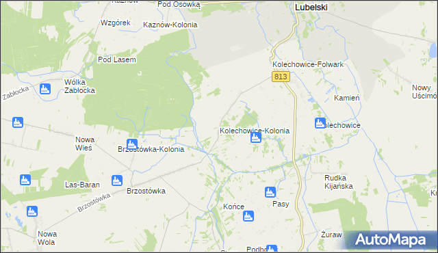 mapa Kolechowice-Kolonia, Kolechowice-Kolonia na mapie Targeo