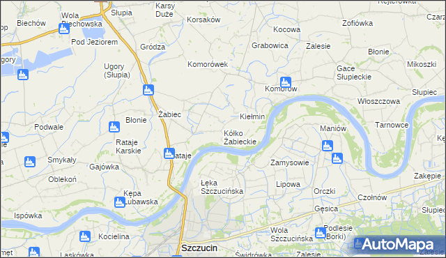 mapa Kółko Żabieckie, Kółko Żabieckie na mapie Targeo