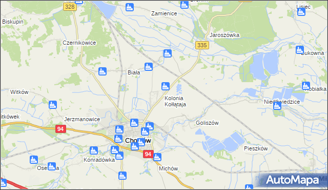 mapa Kolonia Kołłątaja, Kolonia Kołłątaja na mapie Targeo