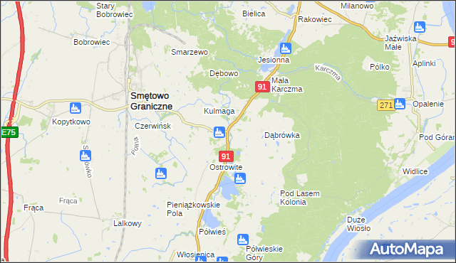 mapa Kolonia Ostrowicka, Kolonia Ostrowicka na mapie Targeo