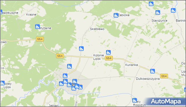 mapa Kolonie Lipsk, Kolonie Lipsk na mapie Targeo