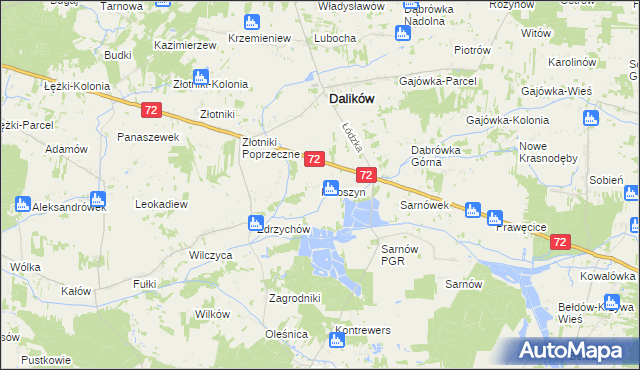 mapa Kołoszyn, Kołoszyn na mapie Targeo