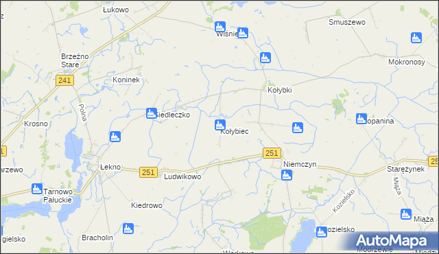 mapa Kołybiec, Kołybiec na mapie Targeo