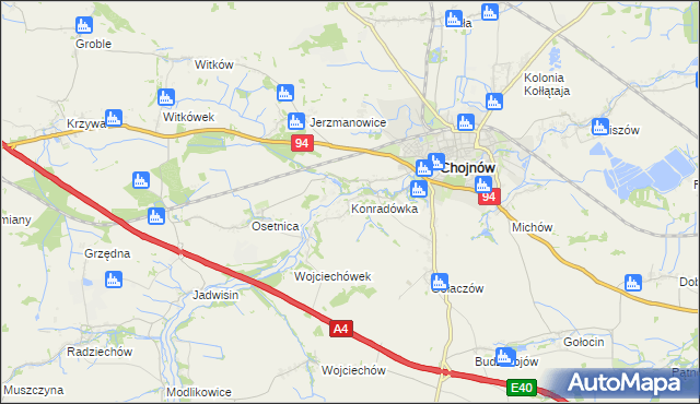 mapa Konradówka, Konradówka na mapie Targeo