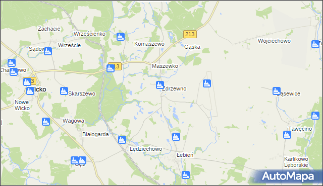 mapa Kopaniewo, Kopaniewo na mapie Targeo