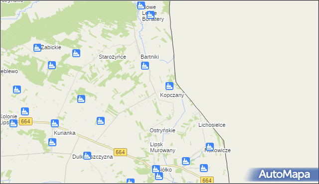 mapa Kopczany, Kopczany na mapie Targeo