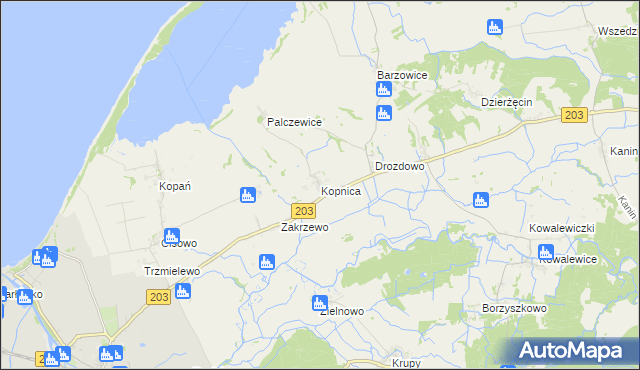 mapa Kopnica, Kopnica na mapie Targeo