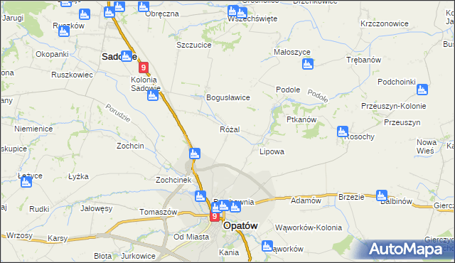 mapa Kornacice, Kornacice na mapie Targeo