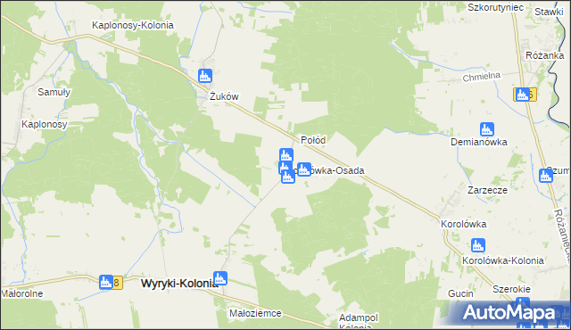 mapa Korolówka-Osada, Korolówka-Osada na mapie Targeo
