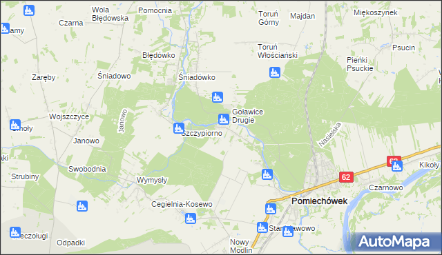 mapa Kosewko, Kosewko na mapie Targeo