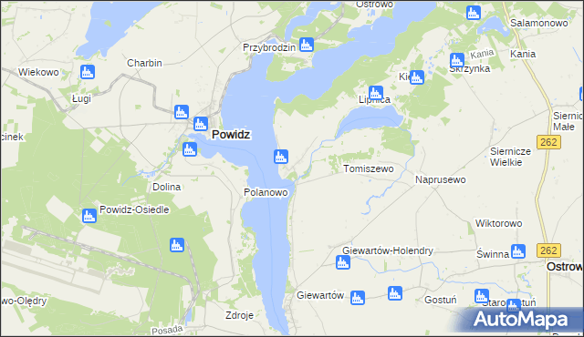 mapa Kosewo gmina Ostrowite, Kosewo gmina Ostrowite na mapie Targeo