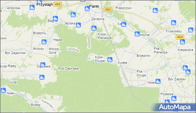 mapa Koski Pierwsze, Koski Pierwsze na mapie Targeo