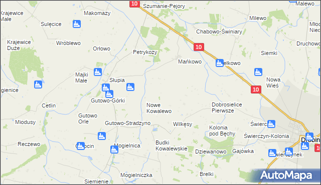 mapa Kosmaczewo, Kosmaczewo na mapie Targeo