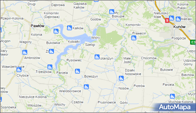 mapa Kotarszyn, Kotarszyn na mapie Targeo