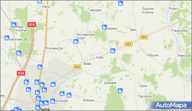 mapa Kotły, Kotły na mapie Targeo