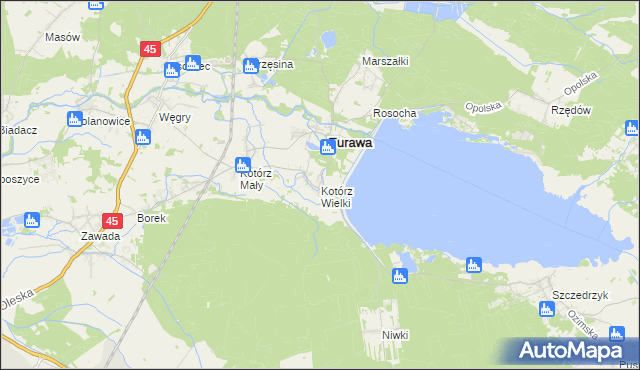 mapa Kotórz Wielki, Kotórz Wielki na mapie Targeo