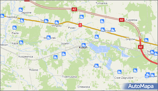 mapa Kotuń powiat siedlecki, Kotuń powiat siedlecki na mapie Targeo