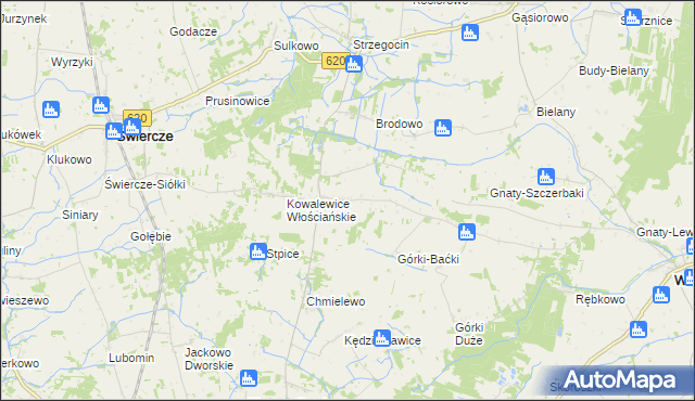 mapa Kowalewice Nowe, Kowalewice Nowe na mapie Targeo