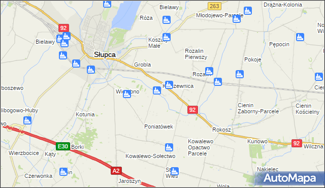 mapa Kowalewo-Góry, Kowalewo-Góry na mapie Targeo