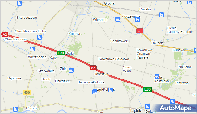 mapa Kowalewo-Sołectwo, Kowalewo-Sołectwo na mapie Targeo