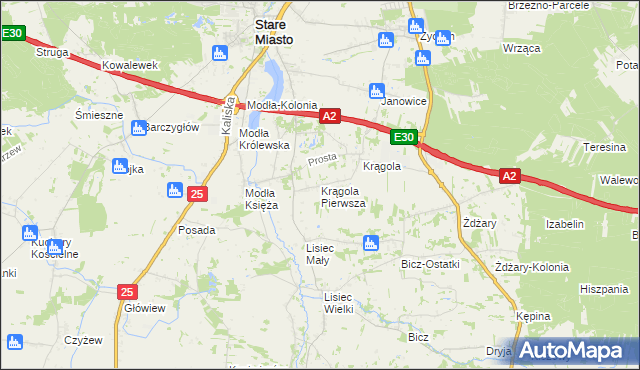 mapa Krągola Pierwsza, Krągola Pierwsza na mapie Targeo