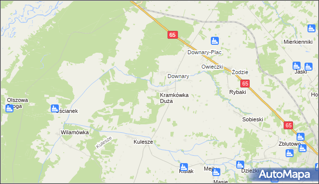 mapa Kramkówka Duża, Kramkówka Duża na mapie Targeo