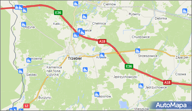 mapa Królów, Królów na mapie Targeo