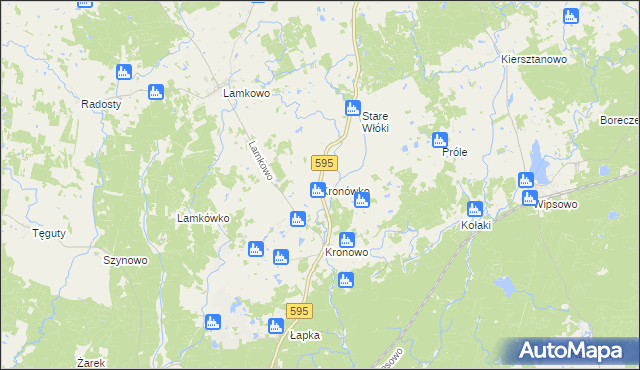 mapa Kronówko, Kronówko na mapie Targeo