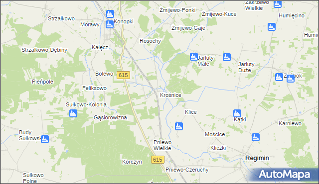 mapa Krośnice gmina Stupsk, Krośnice gmina Stupsk na mapie Targeo