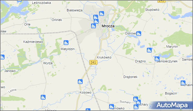 mapa Krukówko, Krukówko na mapie Targeo