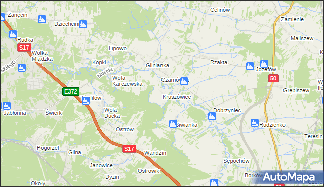 mapa Kruszówiec, Kruszówiec na mapie Targeo