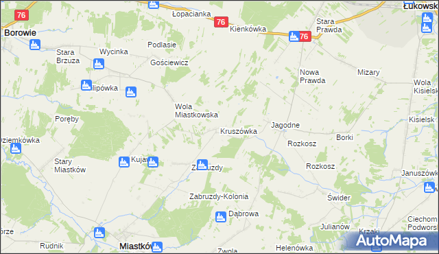 mapa Kruszówka, Kruszówka na mapie Targeo