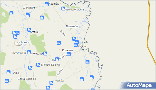 mapa Kryłów, Kryłów na mapie Targeo