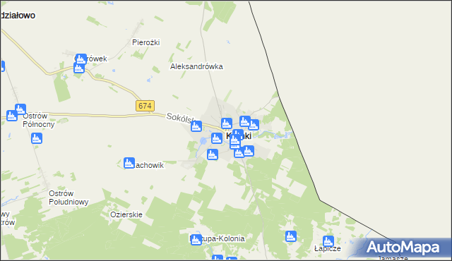 mapa Krynki powiat sokólski, Krynki powiat sokólski na mapie Targeo