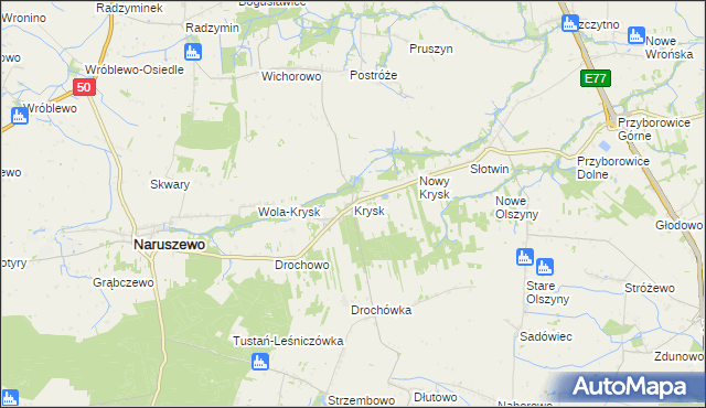 mapa Krysk, Krysk na mapie Targeo