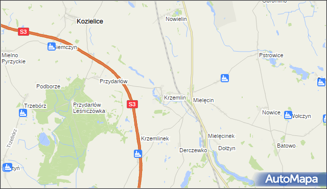 mapa Krzemlin, Krzemlin na mapie Targeo