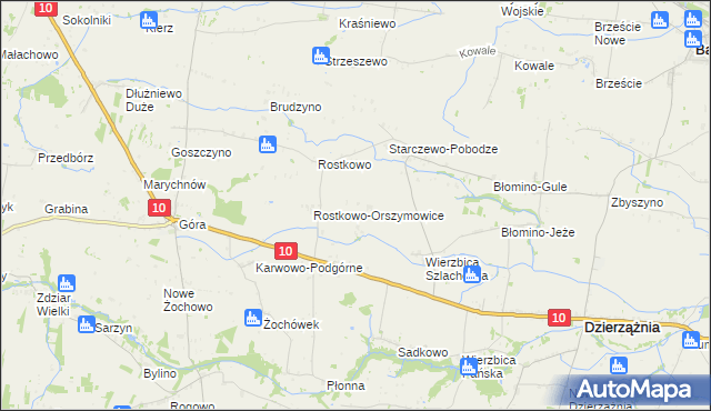 mapa Krzywanice-Trojany, Krzywanice-Trojany na mapie Targeo