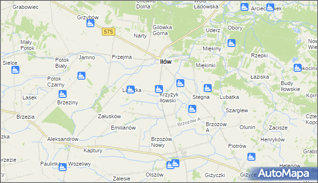 mapa Krzyżyk Iłowski, Krzyżyk Iłowski na mapie Targeo