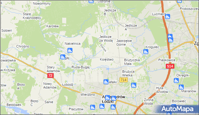 mapa Księstwo, Księstwo na mapie Targeo