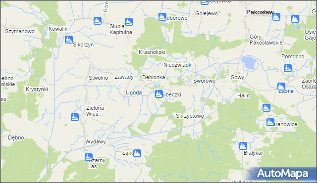 mapa Kubeczki, Kubeczki na mapie Targeo