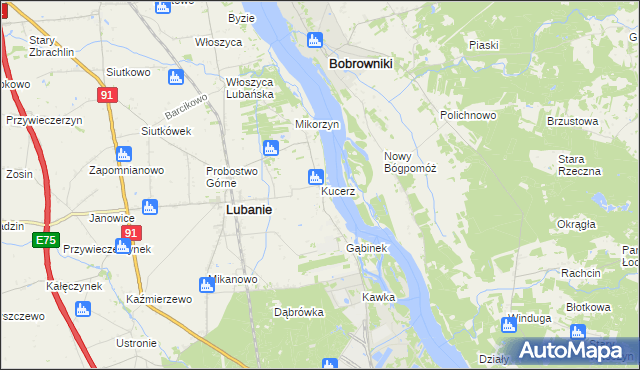 mapa Kucerz, Kucerz na mapie Targeo