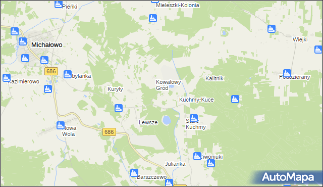 mapa Kuchmy-Pietruki, Kuchmy-Pietruki na mapie Targeo