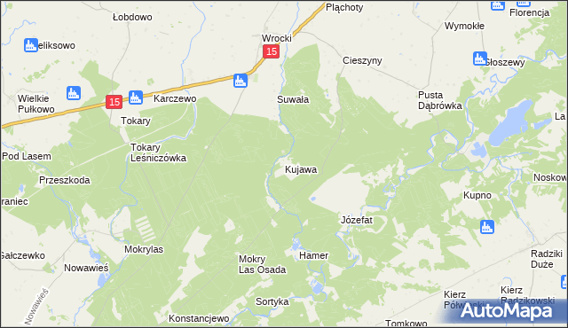 mapa Kujawa gmina Golub-Dobrzyń, Kujawa gmina Golub-Dobrzyń na mapie Targeo