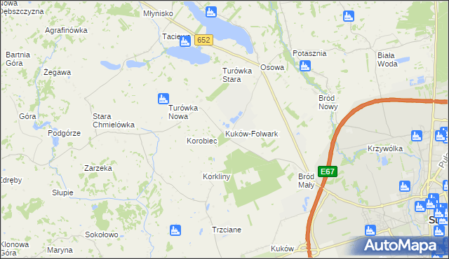 mapa Kuków-Folwark, Kuków-Folwark na mapie Targeo