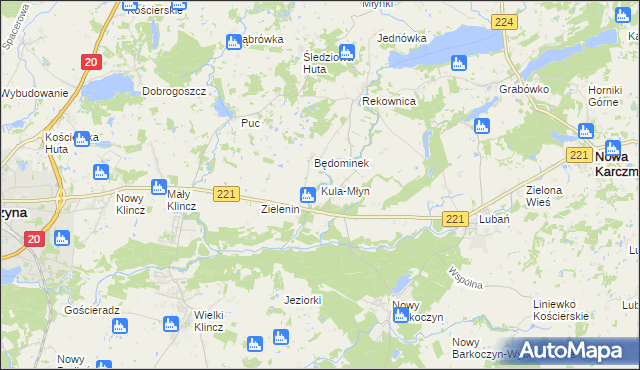 mapa Kula-Młyn, Kula-Młyn na mapie Targeo