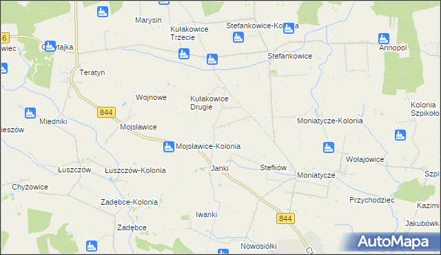 mapa Kułakowice Pierwsze, Kułakowice Pierwsze na mapie Targeo